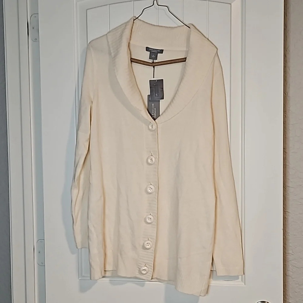 Ann Taylor‎ Cream Cashmere Cardigan